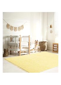 Goodproduct, GOODproduct Kinderteppich &raquo;Insa Fleckerl&laquo; rechteckig 5 mm H&ouml;he Uni Farben, pastell, handgewebt, pflegeleicht, waschbar, Kinderzimmer, 