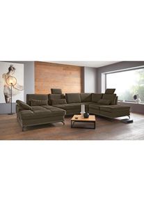 Goodproduct, GOODproduct Wohnlandschaft &raquo;Costello U-Form, B: 363 cm mit Sitztiefen-, Armteilverstellung &&laquo; 3 Nierenkissen, optional Bettfunktion & 