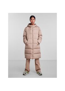 Pieces, Unisex, Pieces Steppmantel &raquo;PCBEE NEW LONG PUFFER JACKET NOOS BC&laquo; Kunstfaser, silber mink, XS, Modischer Puffercoat von Pieces