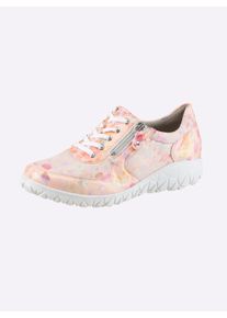 Waldl&auml;ufer Witt Damen Sneaker aus Textil, mit Wechselfussbett, flamingo-bedruckt, Gr&ouml;&szlig;e 5,5, 100% Textil