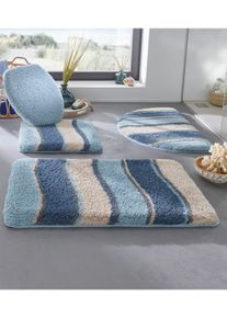 Hagemann Witt Badematte, kalkmint-mint-gemustert, Gr&ouml;&szlig;e 8 - Deckelbezug, 100% Polyacryl