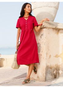 WITT Damen Jeanskleid aus luftiger Baumwolle, erdbeere, Gr&ouml;&szlig;e 52, 100% Baumwolle