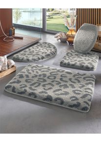 Hagemann Witt Badematte, steingrau, Gr&ouml;&szlig;e 50x50 cm - WC-Vorlage ohne Ausschnitt, 100% Polyacryl