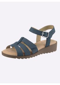 Witt Damen Sandalette , 2-fach weitenverstellbar, marine, Gr&ouml;&szlig;e 36, 100% Nubukleder
