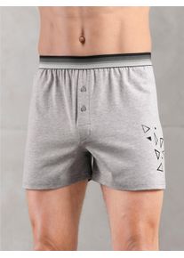 Witt Herren Boxershorts, grau-meliert, Gr&ouml;&szlig;e 5, 55% Baumwolle, 40% Polyester, 5% Elasthan