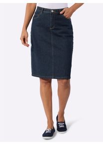 WITT Damen Jeansrock in 5-Pocket-Form, dark blue, Gr&ouml;&szlig;e 52, 99% Baumwolle, 1% Elasthan