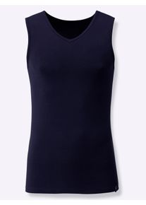 Witt Herren Unterhemd, marine + himmelblau, Gr&ouml;&szlig;e 8, 95% Baumwolle, 5% Elasthan