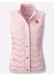 WITT Damen Steppweste im Zickzack-Muster, hellros&eacute;, Gr&ouml;&szlig;e 38, 100% Polyester. Wattierung: 100% Polyester