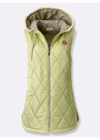 WITT Damen Steppweste mit Kapuze, pflegeleicht, pistazie, Gr&ouml;&szlig;e 46, 100% Polyester. Wattierung: 100% Polyester