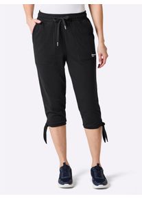 Witt Damen Freizeithose mit Schleife am Beinabschluss, schwarz, Gr&ouml;&szlig;e 36/38, 50% Baumwolle, 50% Polyester