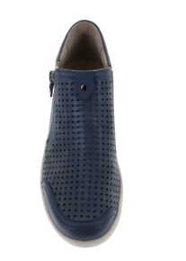 Reflexan Witt Damen Stiefelette mit Glanz-Effekt, taubenblau-meliert, Gr&ouml;&szlig;e 39, 80% Veloursleder, 20% Glattleder