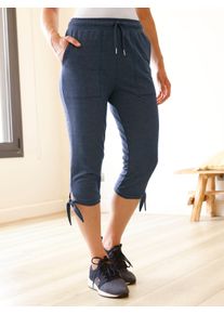 Witt Damen Freizeithose mit Schleife am Beinabschluss, dunkelblau-meliert, Gr&ouml;&szlig;e 36/38, 50% Baumwolle, 50% Polyester
