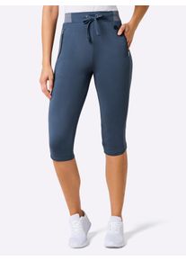 Witt Damen Caprileggings mit Teil-Dehnbund, rauchblau, Gr&ouml;&szlig;e 36/38, 85% Polyester, 15% Elasthan