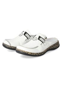 Rieker Witt Damen Clog in Weite F, wei&szlig;, Gr&ouml;&szlig;e 37, 100% Lederimitat