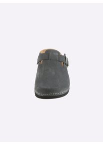 MUBB Witt Herren Clog mit gepolstertem Memory-Fussbett, grau, Gr&ouml;&szlig;e 41, 100% Veloursleder