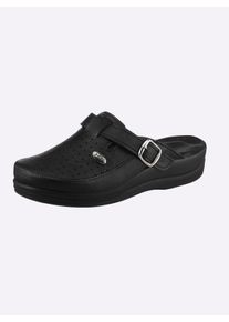 WITT Damen Clog mit Perforierung, schwarz, Gr&ouml;&szlig;e 37, 100% Lederimitat