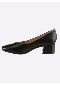 Caprice Witt Damen Pumps mit Blockabsatz, schwarz, Gr&ouml;&szlig;e 37, 100% Glattleder