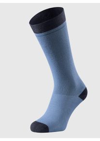 w&auml;schepur Witt Damen Kompressionskniestrumpf, jeansblau, Gr&ouml;&szlig;e 47-50, 60% Baumwolle, 28% Polyamid, 12% Elasthan