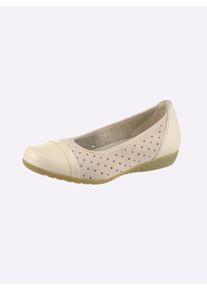 Witt Damen Ballerina mit Luftl&ouml;chern, champagner, Gr&ouml;&szlig;e 42, 60% Veloursleder, 30% Glattleder, 10% Lederimitat
