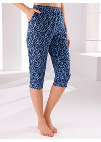 feel good Witt Damen Capri-Hose, marine-mittelblau, Gr&ouml;&szlig;e 52/54, 100% Baumwolle