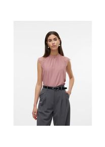 V&eacute;ro Moda Vero Moda, Unisex, Spitzentop &raquo;VMMILLA SL LACE TEE&laquo; Materialmix, regular fit, nostalgia rose, XL, Elegantes Top mit Spitze von VERO MODA
