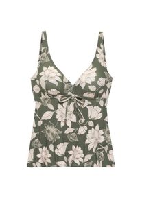 s.Oliver, Unisex, s.Oliver B&uuml;gel-Tankini-Top &raquo;Lady&laquo; mit floralem Design, oliv, creme, 40, Cup D, Modischer Blumendruck