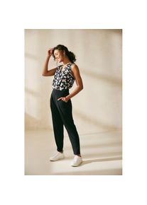 Lascana, Lascana Overall mit bedrucktem Oberteil, eleganter Jumpsuit, Business-Look, festlich, schwarz, beige, bedruckt, 34, N-Gr, Overall