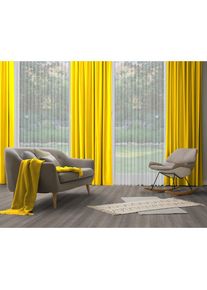 WIRTH, Vorhang &raquo;Dim out&laquo; Multifunktionsband 1 Stk. tlg., gelb, Jacquard, Polyester