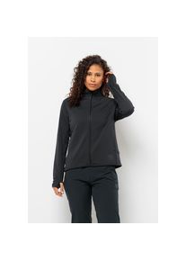 Jack Wolfskin, Unisex, Fahrradjacke &raquo;BIKE COMMUTE JKT W&laquo;, phantom, L (42/44), Warme, elastische Fleecejacke zum Radfahren