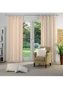 WIRTH, Vorhang &raquo;Berwick&laquo; Schlaufen 1 Stk. tlg., terra, Jacquard, Baumwolle, Polyester