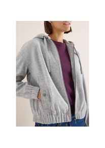 Cecil, Unisex, Kurzjacke mit Kapuze mit Reissverschluss und Kapuze, Fleece-Qualit&auml;t, luna grau melange, L (42), Kurze Jacke f&uuml;r Unisex von Cecil