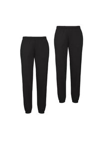 Fruit of the Loom, Herren, Fruit of the Loom Jogginghose im Baumwoll-Mix, 2-er Pack, schwarz, S, N-Gr, Jogginghose im 2er-Pack von Fruit of the Loom