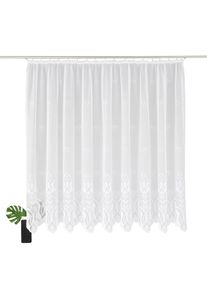 Weckbrodt-Gardinen Weckbrodt, Gardine &raquo;Aletta&laquo; Kr&auml;uselband 1 Stk. tlg. Jacquard, strukturiert, halbtransparent, Allover,Motiv, Bord&uuml;re, Store, wei&szlig;, Jacquard, Polyester