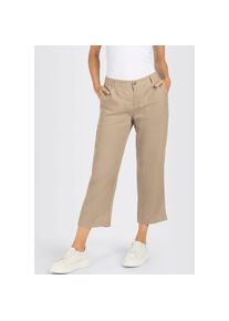 MAC, Unisex, MAC Leinenhose &raquo;NORA cropped&laquo; Sommerhose temperaturausgleichend und angenehm auf der Haut, sanddrift melange, 44, N-Gr, Hose NORA cropped