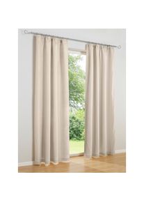 HEINE HOME, HEINE HOME Vorhang &Ouml;sen 2 Stk. tlg., beige, Polyester, &Ouml;sen