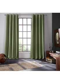 Bruno Banani, Verdunkelungsvorhang &raquo;Bela&laquo; &Ouml;sen 1 Stk. tlg. blickdicht, meliert, verschiedene Gr&ouml;ssen, gr&uuml;n, Polyester