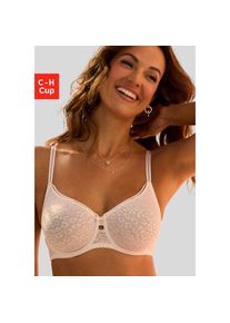 Nuance, Minimizer-BH mit B&uuml;gel aus sch&ouml;ner Allover-Jacquardspitze im angesagten Leo-Look, ros&eacute;, 95, Cup F, Minimizer-BH