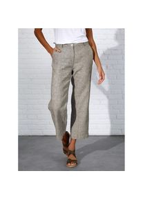 CREATION L PREMIUM, Unisex, CREATION L PREMIUM Leinenhose, khaki, wei&szlig;, meliert, 23, Kurzgr&ouml;ssen, reines Leinen