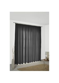 WIRTH, Vorhang &raquo;Felsted&laquo; Kr&auml;uselband 1 Stk. tlg., schwarz, Jacquard, Polyester