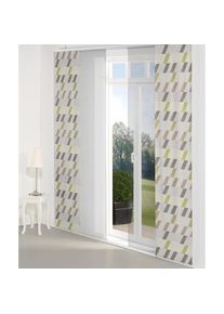 WIRTH, Schiebegardine &raquo;Bray&laquo; Paneelwagen 1 Stk. tlg., gr&uuml;n, Jacquard, Baumwolle, Polyester