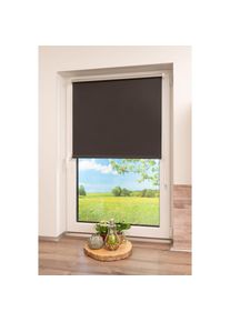 K-home, K-home Seitenzugrollo &raquo;Thermo Klemmfix-Rollo&laquo; verdunkelnd energiesparend ohne Bohren 1 St&uuml;ck, schwarz, Polyester