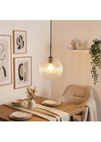 hofstein Koyoto H&auml;ngeleuchte Glas 25 cm Klar, 1-flammig