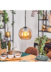 hofstein Koyoto H&auml;ngeleuchte Glas 20 cm Bernsteinfarben, 1-flammig