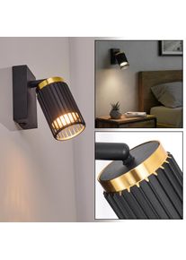 hofstein Fenik Wandleuchte Schwarz, 1-flammig