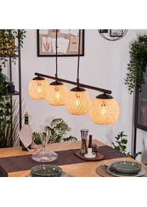 hofstein Basto Pendelleuchte 15 cm Naturfarben, 4-flammig