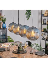 hofstein Koyoto H&auml;ngeleuchte Glas 30 cm Blau, 4-flammig