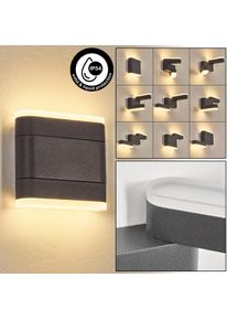 hofstein Fanek Au&szlig;enwandleuchte LED Anthrazit, 2-flammig