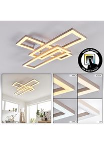 hofstein Marluk Deckenleuchte LED Chrom, Sandfarben, Wei&szlig;, 1-flammig