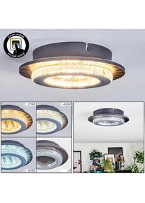 hofstein Lidor Deckenleuchte LED Grau, Schwarz, 1-flammig