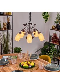 hofstein Mirelia H&auml;ngeleuchte Rostfarben, 5-flammig